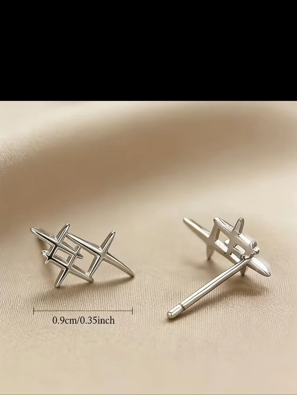 NWT* Silver Starburst, Cross, Earrings. *NEW